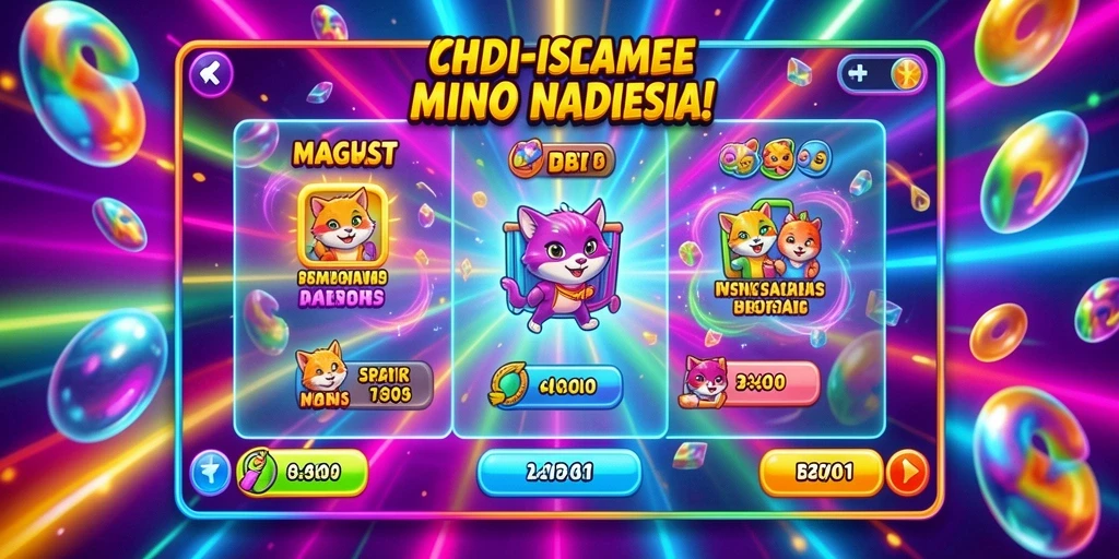 Dunia game yang penuh warna dan detail.