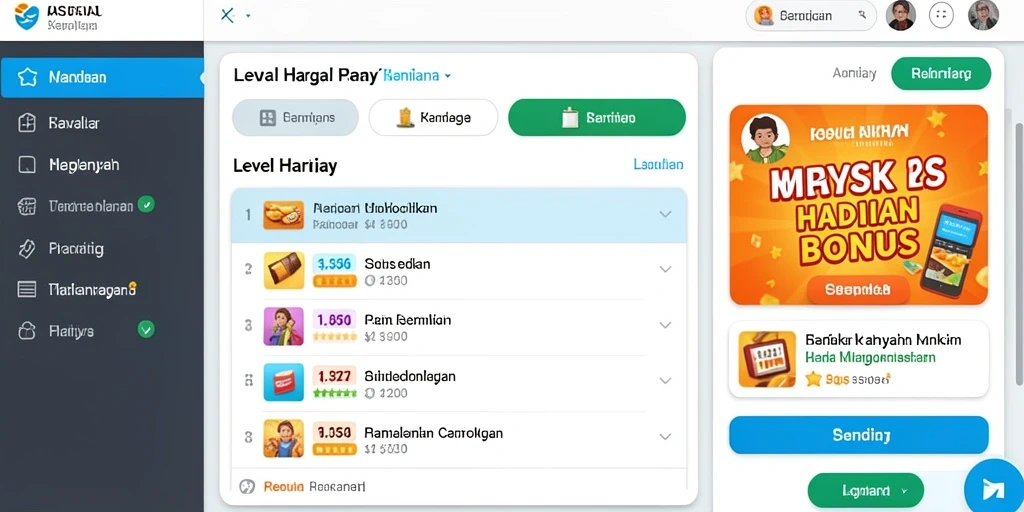 Fitur chat interaktif untuk berkomunikasi dengan pemain lain.