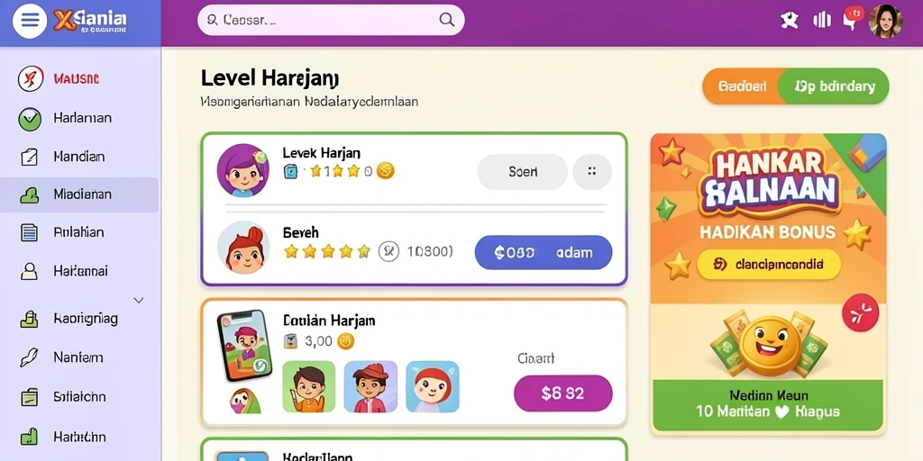 Level yang beragam dan penuh tantangan menanti pemain.